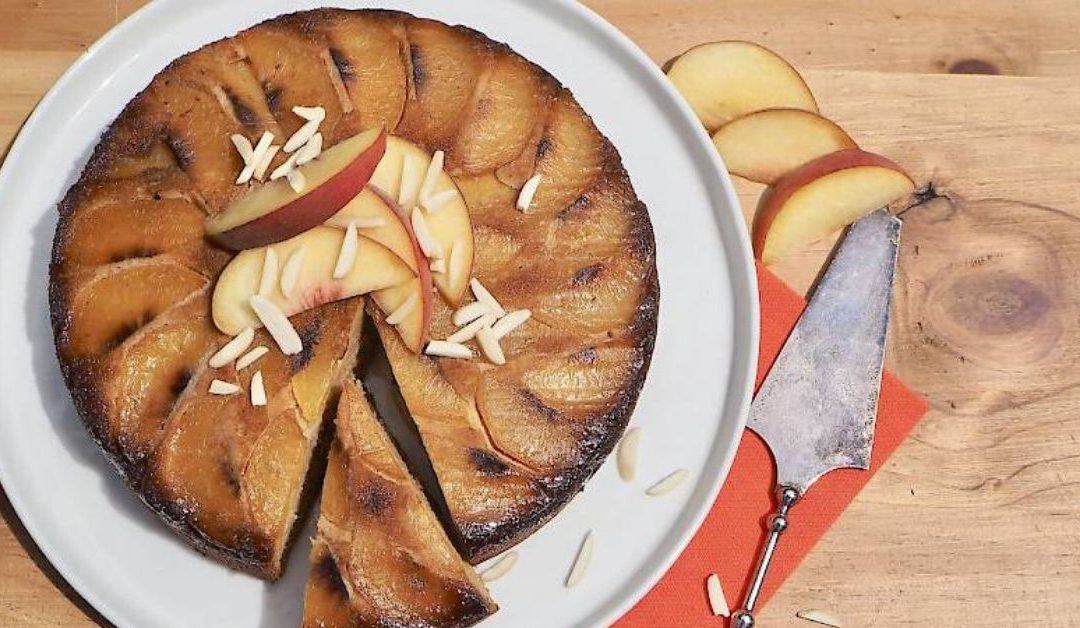Upside Down Cake With Peach Slices Recipe