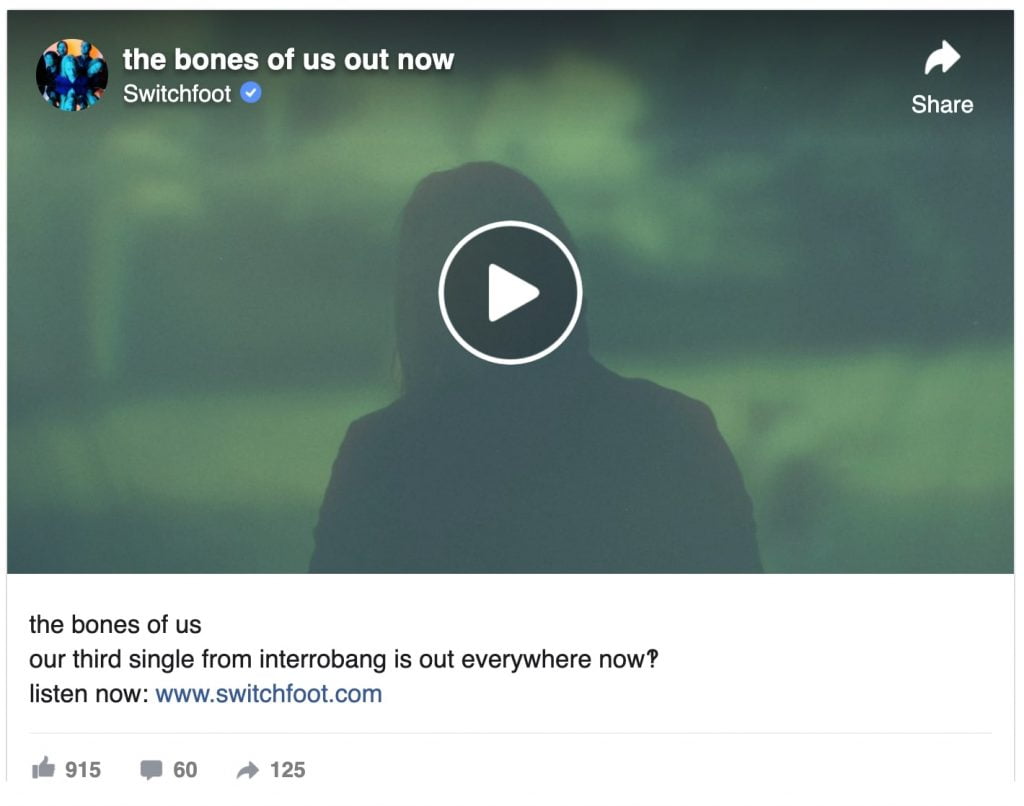 the bones of us out now facebook video